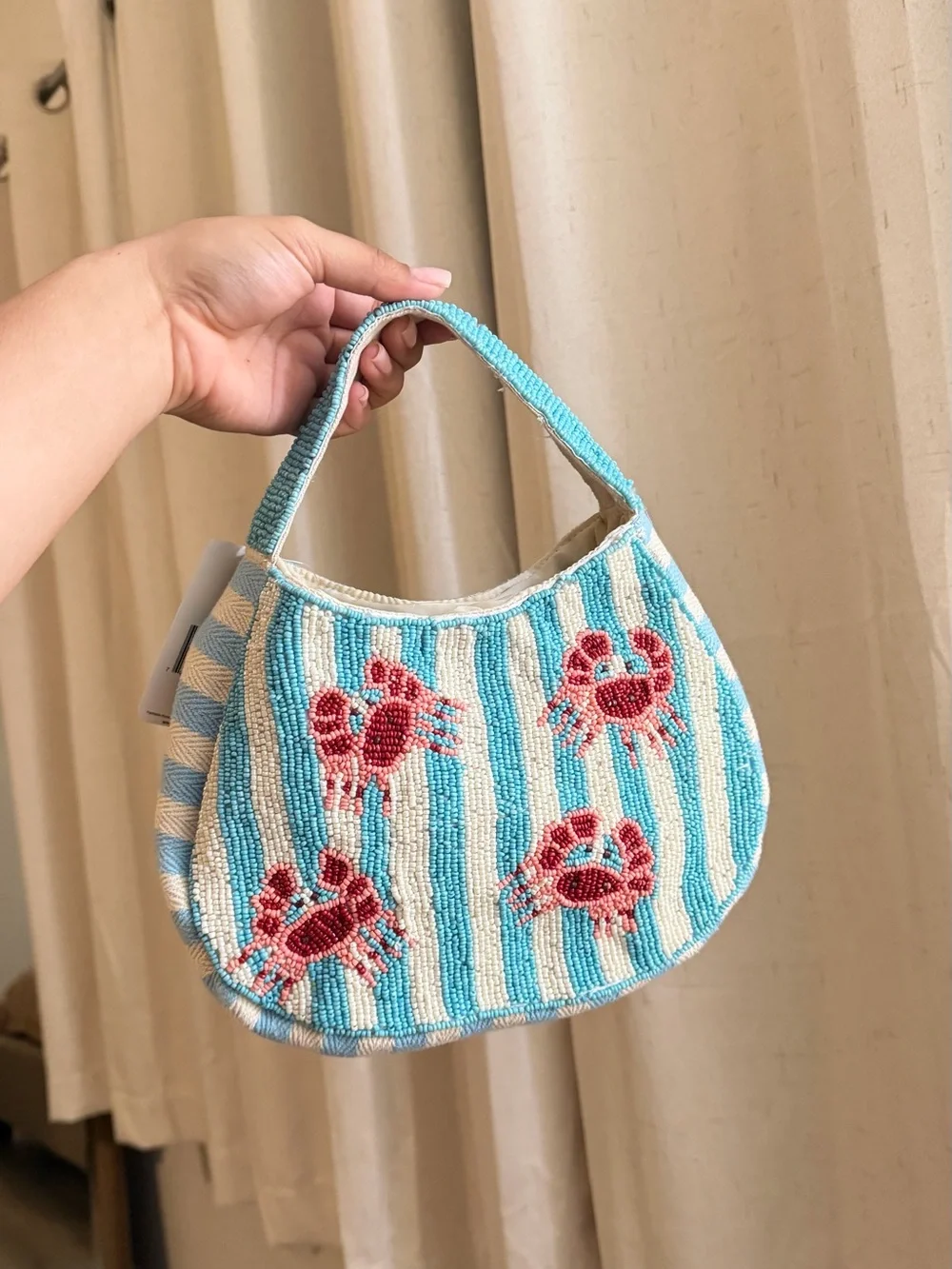 beaded crab mini shoulder bag! - Picture 1 of 3